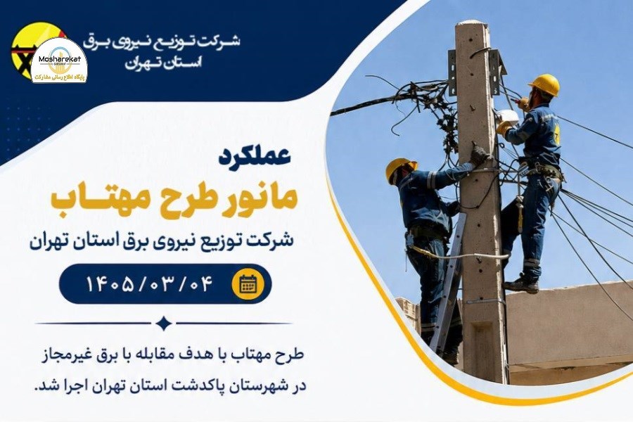 کاهش 465 کیلووات توان مصرفی شهرستان پاکدشت با اجرای مانور طرح مهتاب